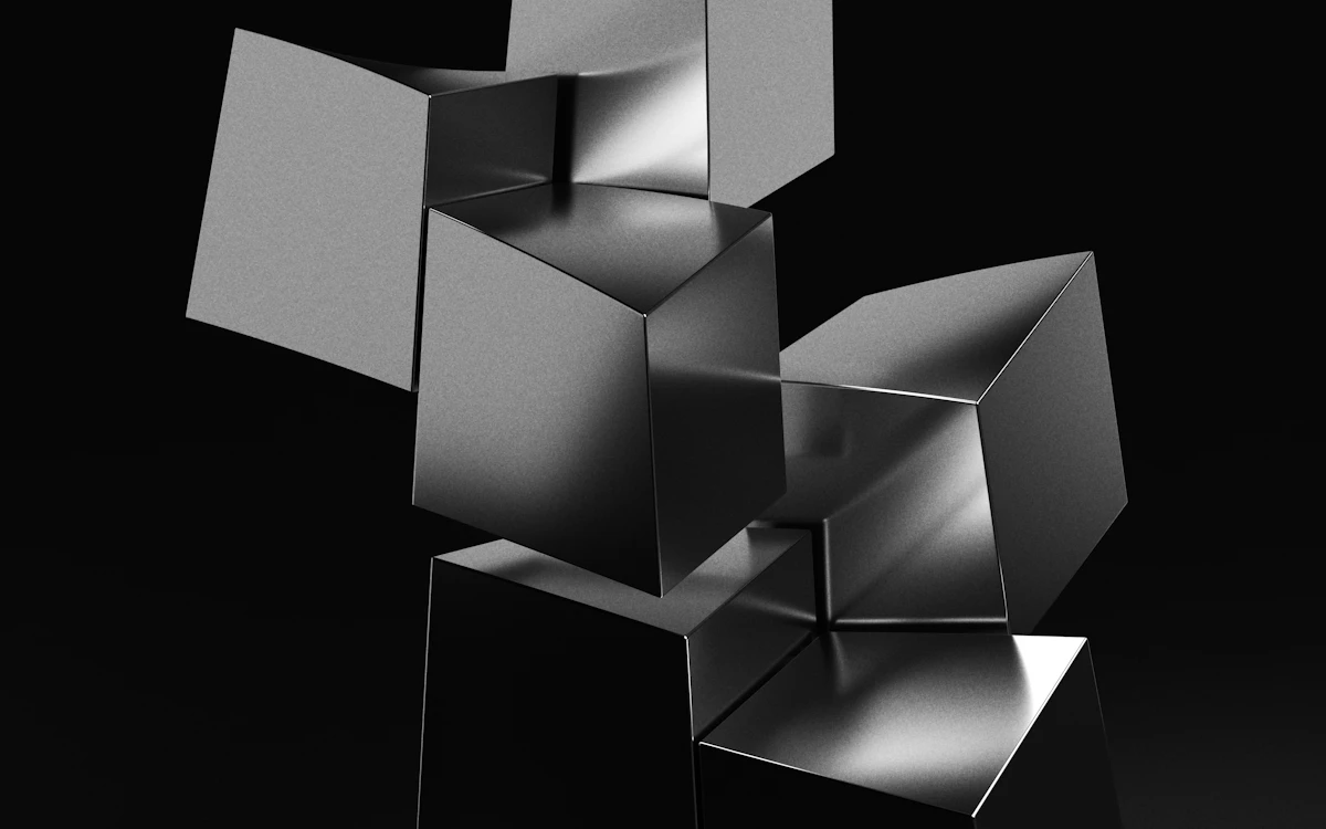 A black and white photo of an abstract object
