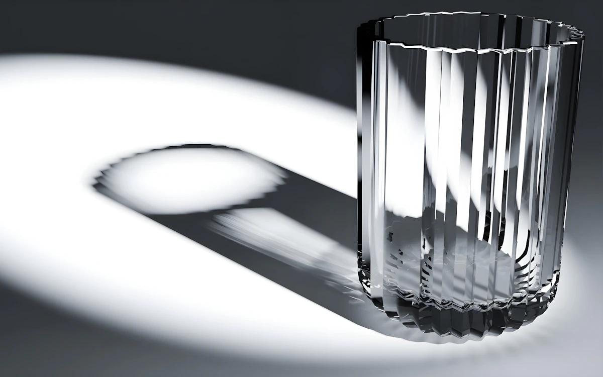 a glass of water