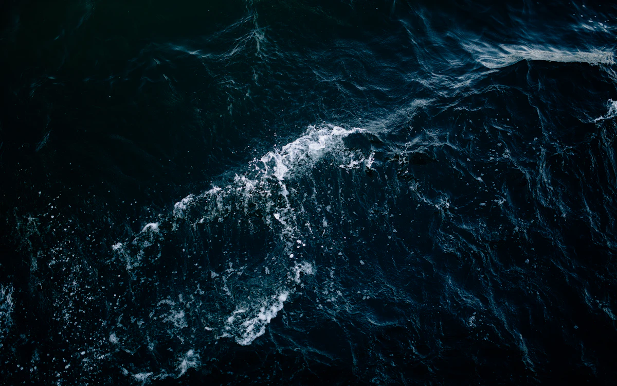 high-angle photo of sea with waves