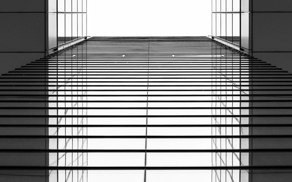 gray and black building mirror